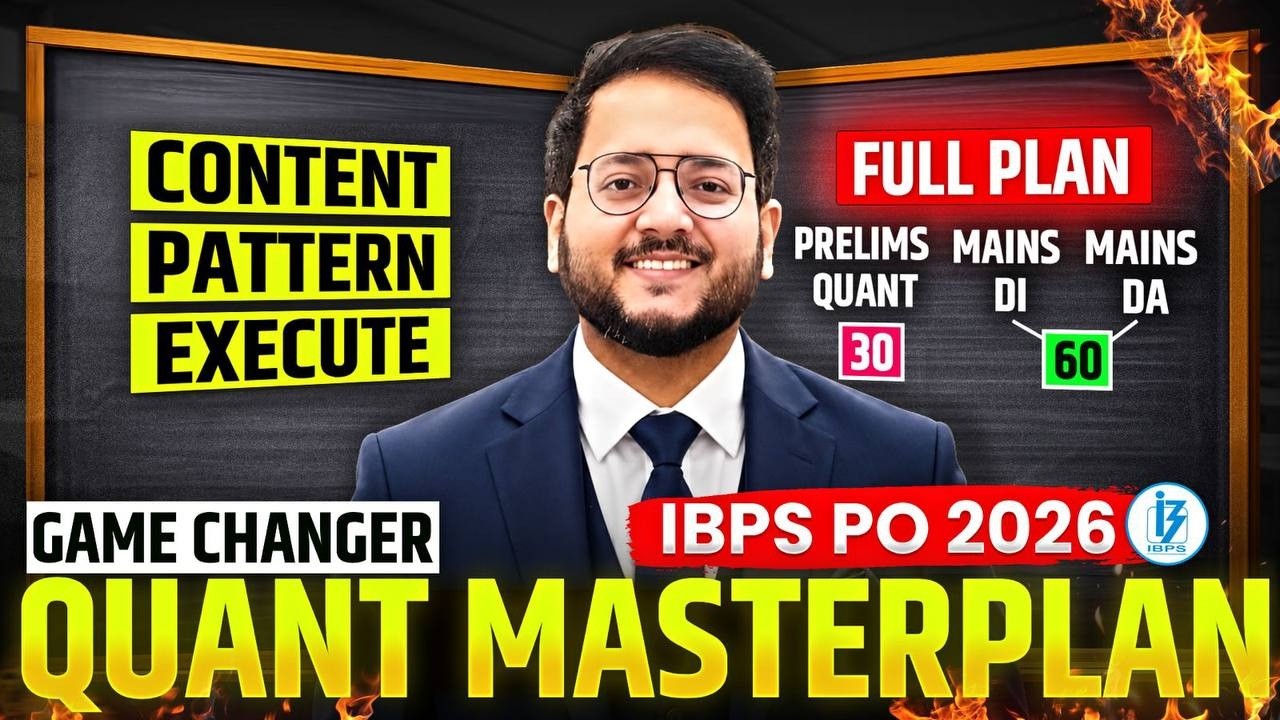 IBPS PO [Pre + Mains] Complete Strategy Quant, DI & Data Analysis 🔴 IBPS PO 2026 GAME CHANGER QUANT