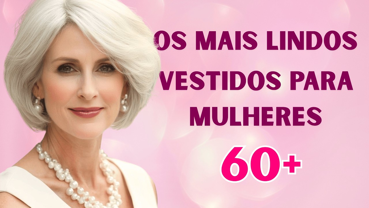 VESTIDOS 2025 para Senhoras de 50, 60, 70, 80 anos - Moda Terceira Idade