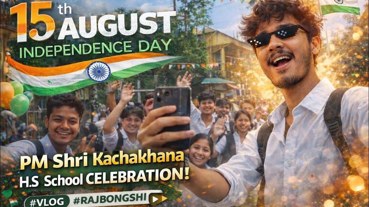 Independence Day Celebration (15 August) 🎉 | School Program | Rajbongshi Vlog
