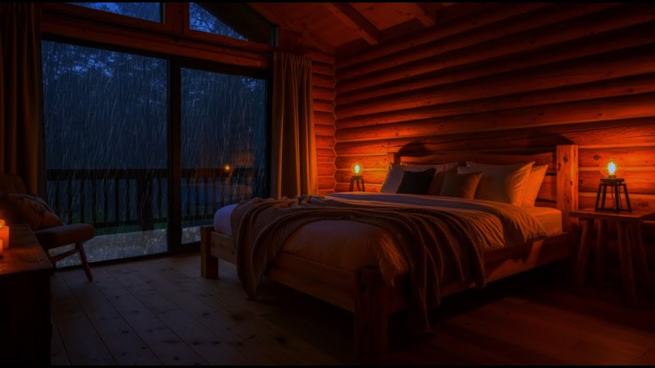 🌨 Rain Sound | Cozy Bedroom | 99% Stress Relief & Deep Sleep