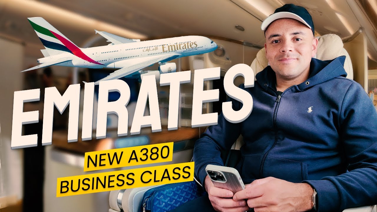 Emirates A380 Business Class (New Retro fit Cabin) Dubai to New York