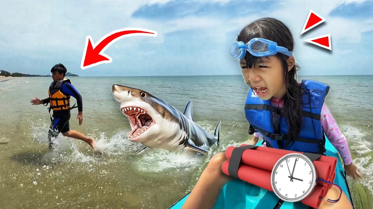 พายเรือ หนีฉลาม | บริ้งค์ไบรท์