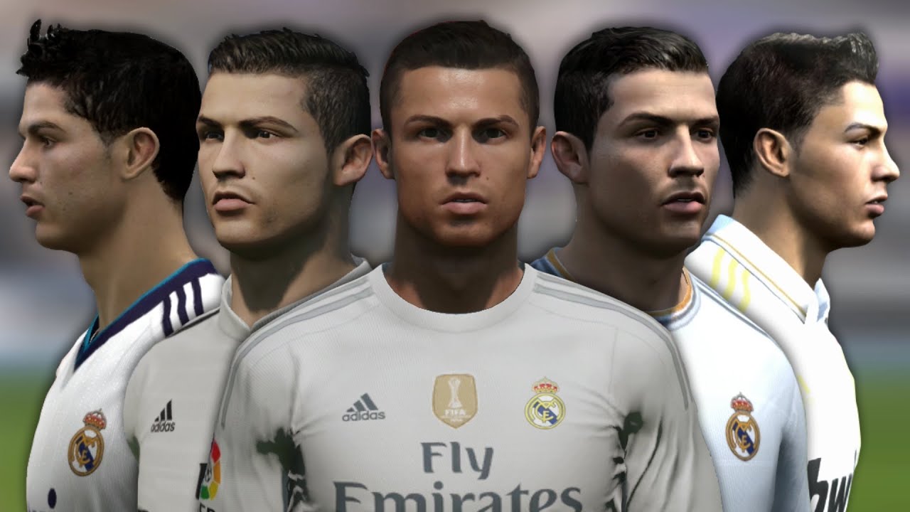 Cristiano Ronaldo from FIFA 04 to 16 (Face Rotation and Stats)