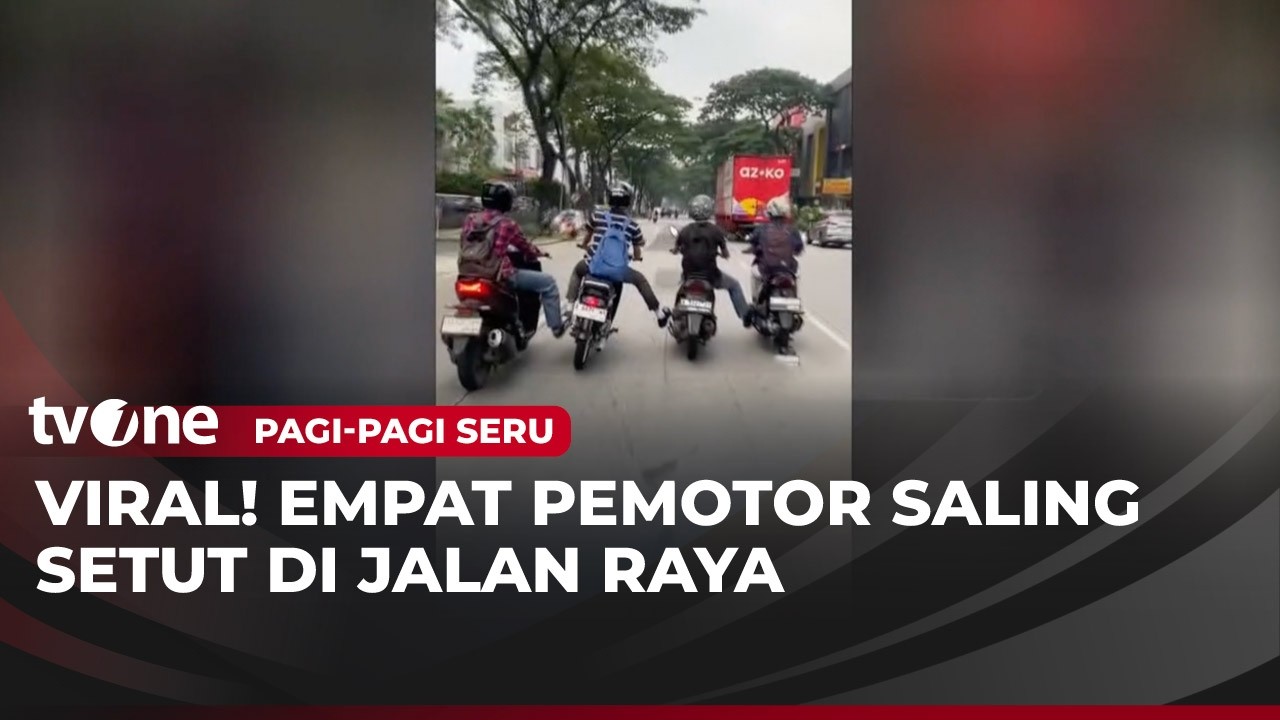 Aksi Saling 'Setut' Motor Terjadi di Tangerang, Jangan Ditiru ya | Pagi-Pagi Seru