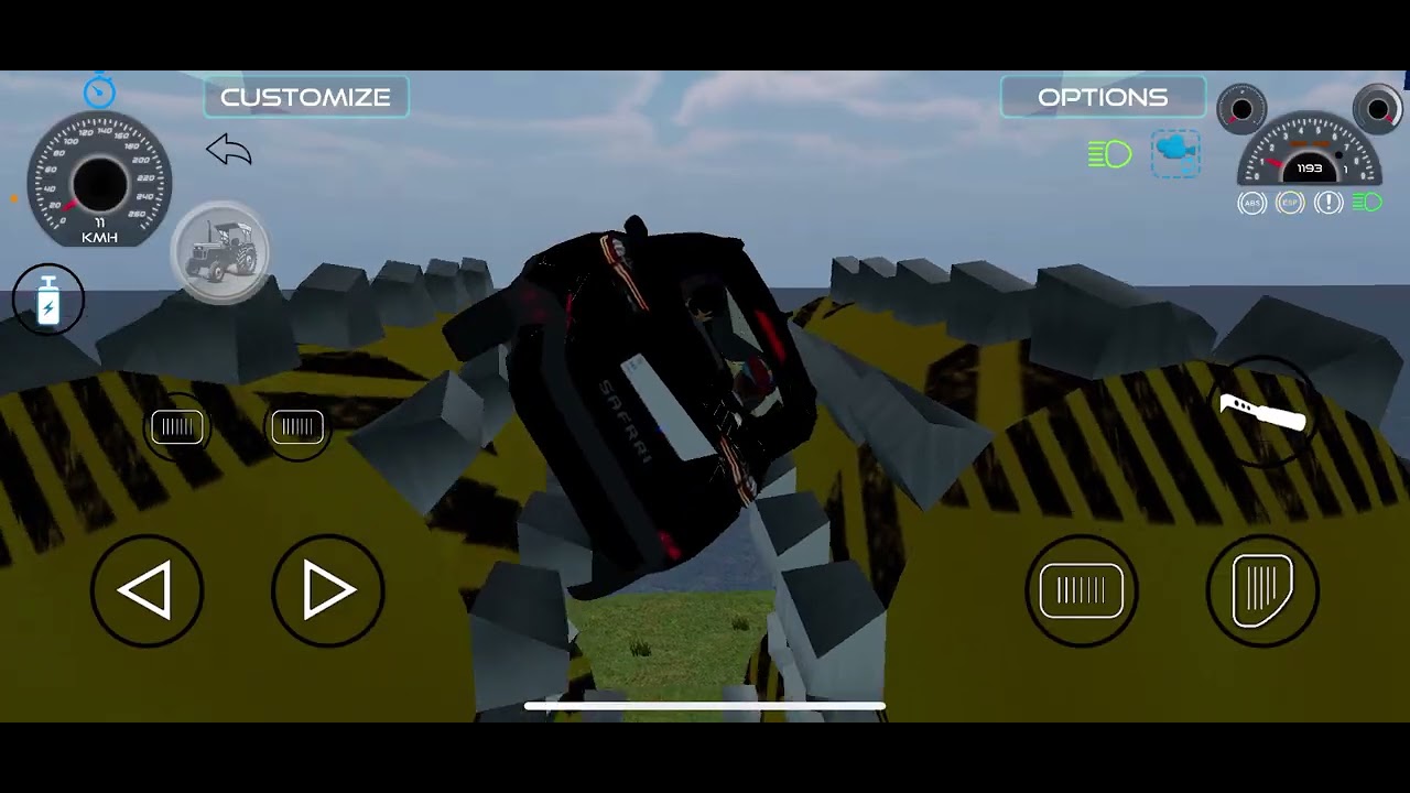 Tata safari build quality test in 3 D game #youtube #gamer #safari 