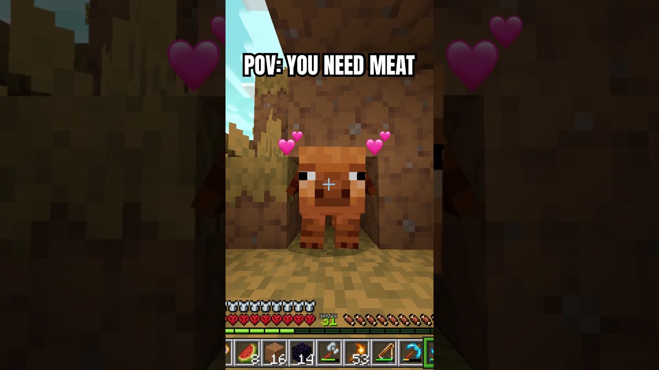 DIRT MEAT #minecraft #minecraftbedrock #gaming #memes #100dayshardcore #minecrafthardcoremode
