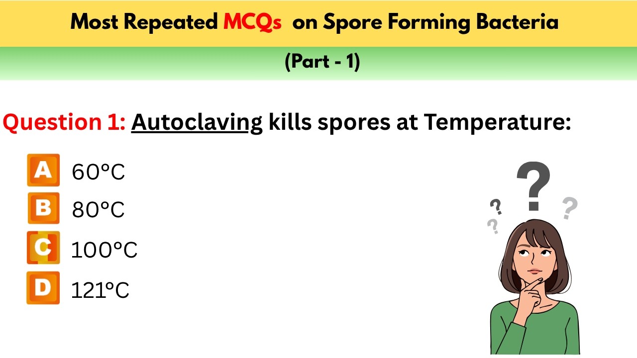MCQs on Endospore (Part 1) | 30 Most Important Questions | Microbiology Revision