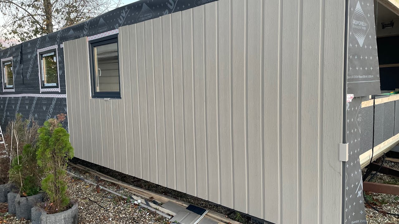 Neue Fassade für Mobilheim / Chalet. Aus alt macht neu.