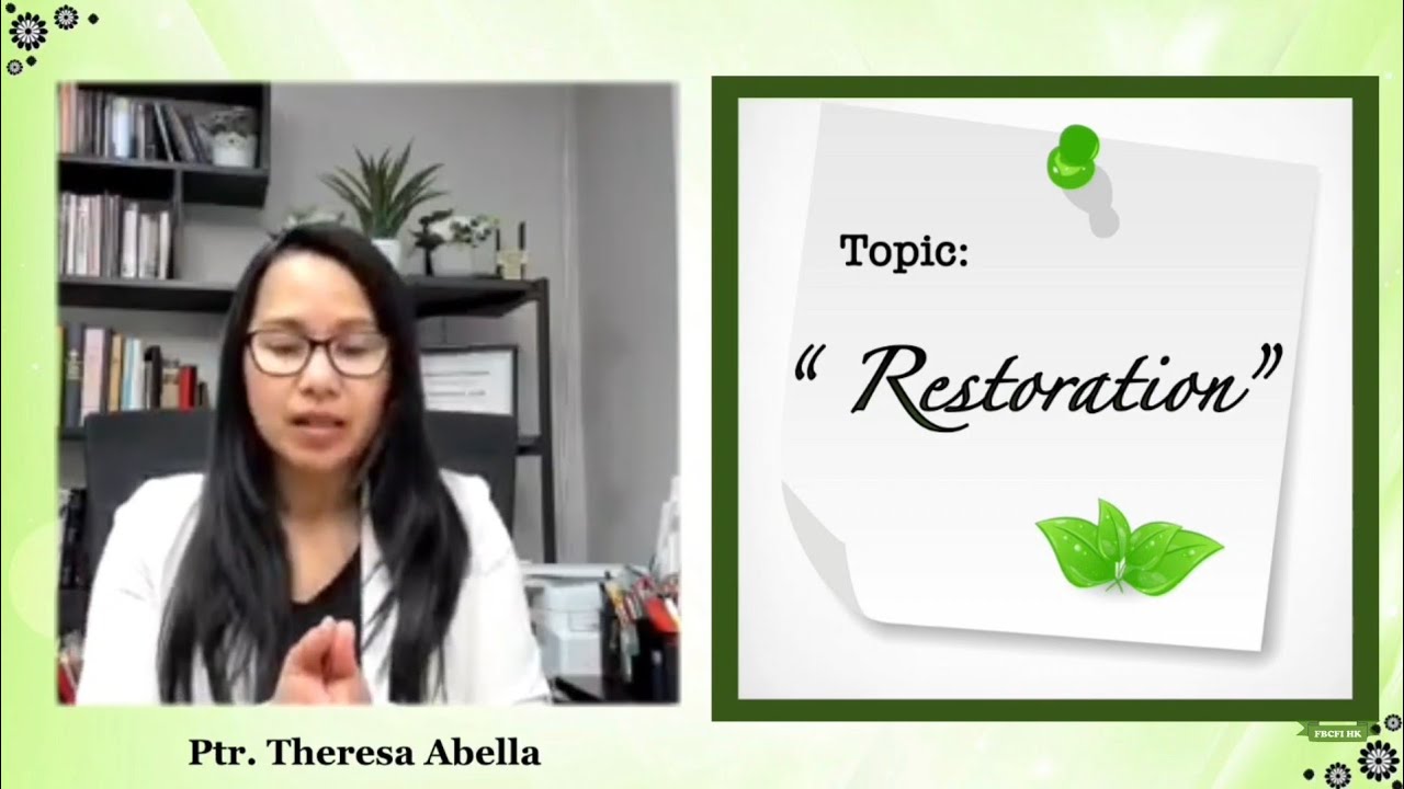 RESTORATION_ EZRA 3:1-13  || Ptr. Theresa Abella