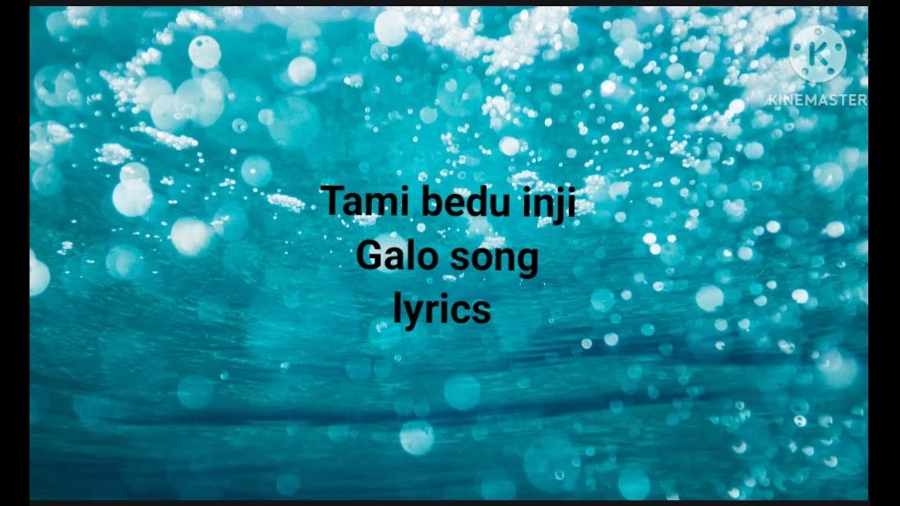 Tami bedu inji || Galo song karaoke with lyrics ||