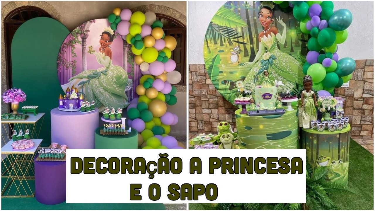 DECORAÇÃO A PRINCESA E O SAPO/ANIVERSÁRIO A PRINCESA E O SAPO/FESTA A PRINCESA E O SAPO