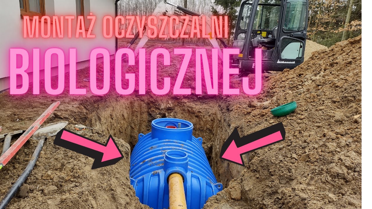 Montaż biologicznej oczyszczalni ścieków z przepompownią l odwodnienie od rynien