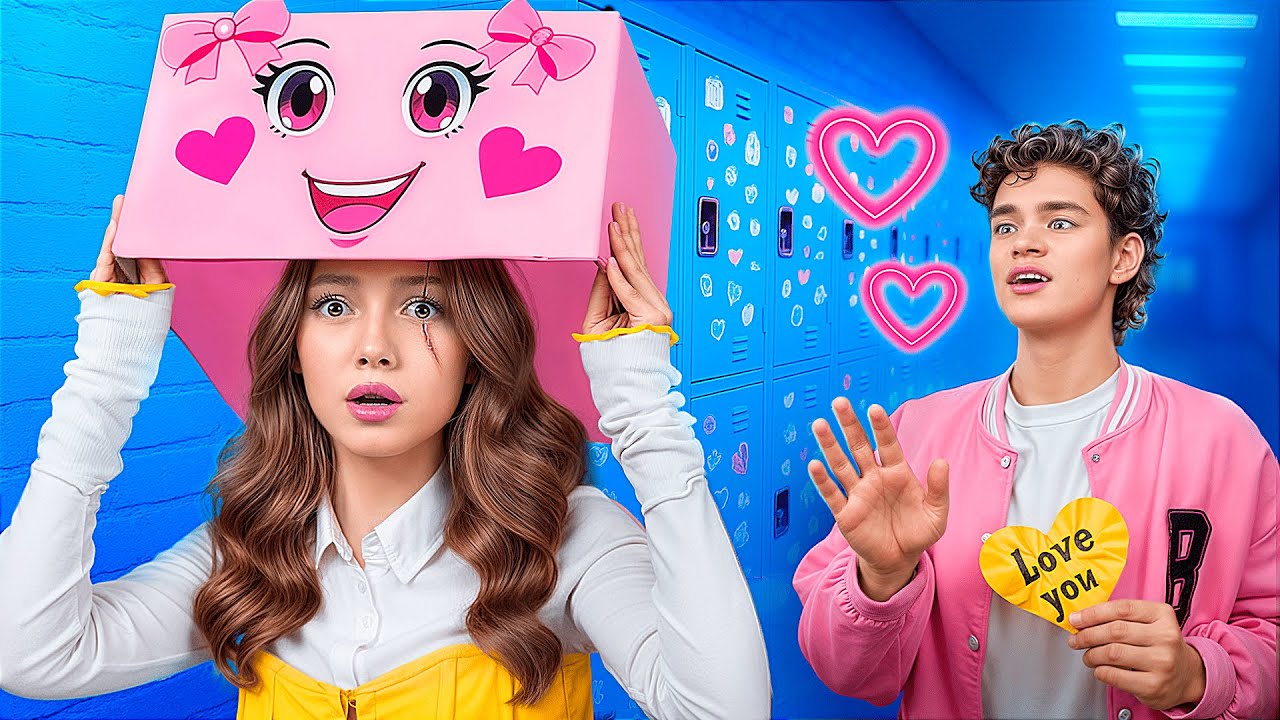 Nobody Has Seen My Real Face! Nerd vs Popular Girl