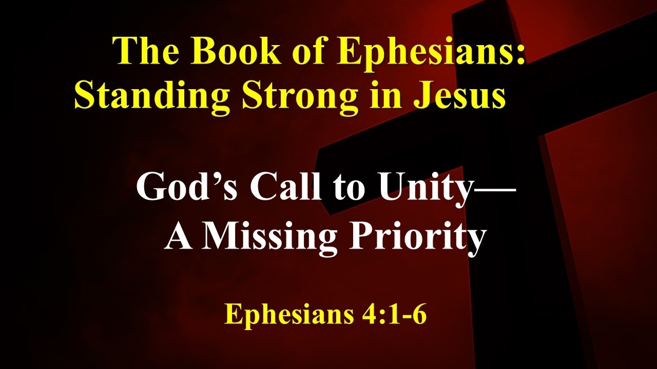 Pastor Jim • Ephesians 4:1-6 • March 1, 2026