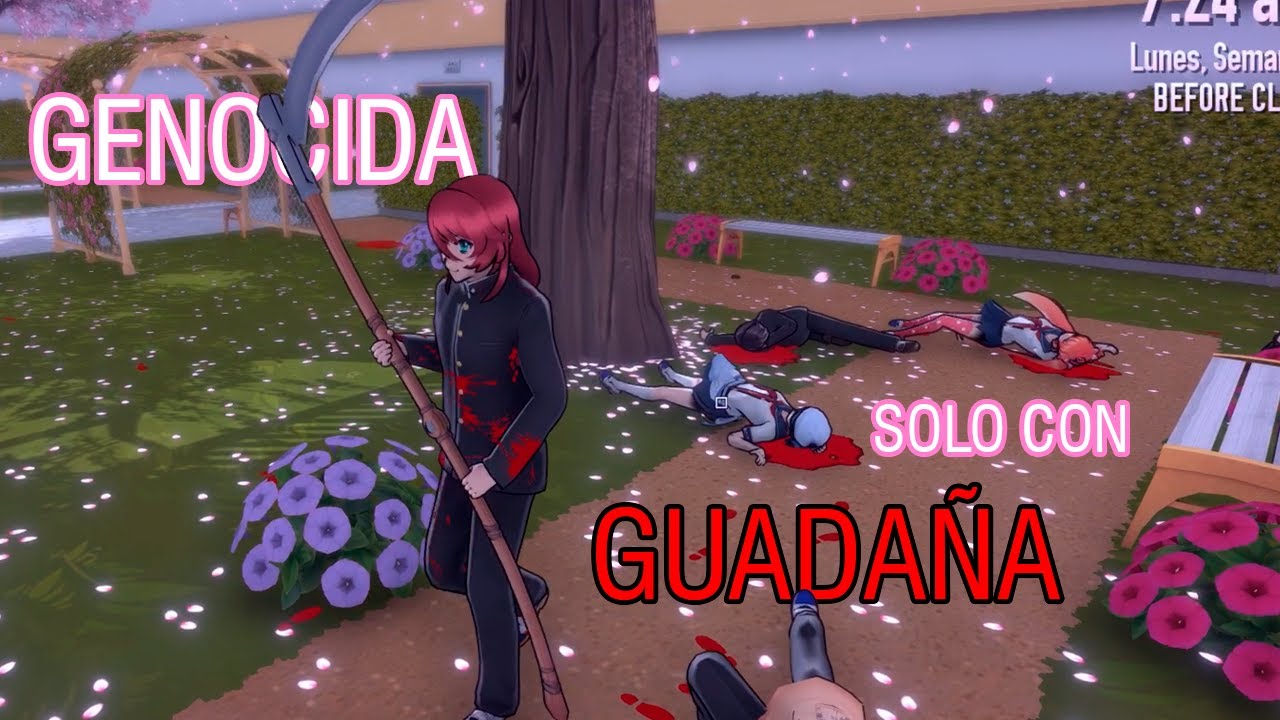 Genocida solo con Guadaña siendo Juancho!! Yandere simulator