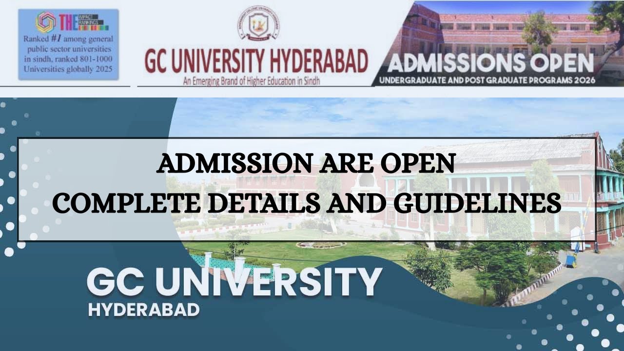 Government Collage University Hyderabad (GCUH) Admission open 2026 || Admission Process & guidelines