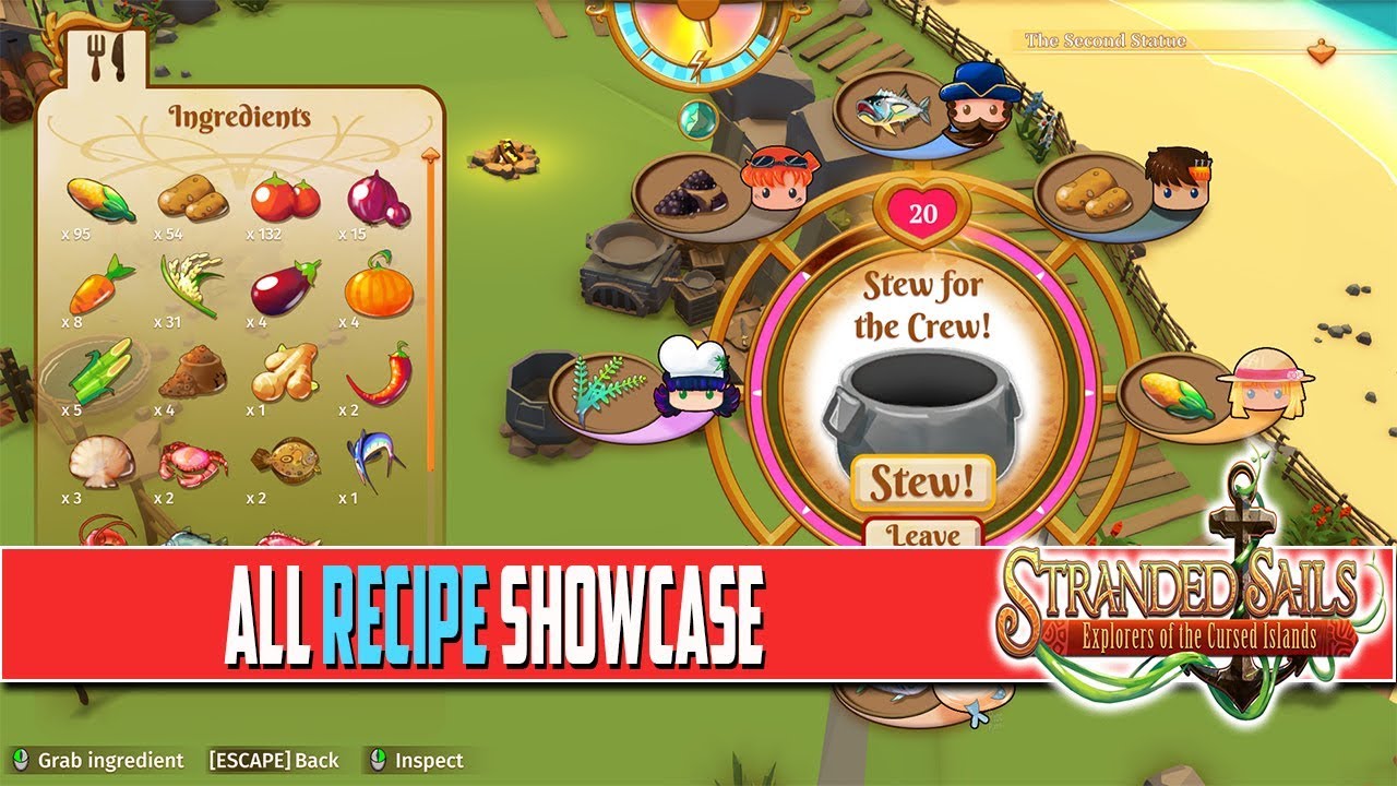 Stranded Sails All Cooking Recipes Showcase