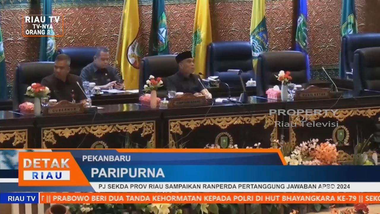 PJ SEKDA PROV RIAU SAMPAIKAN RANPERDA PERTANGGUNG JAWABAN APBD 2024