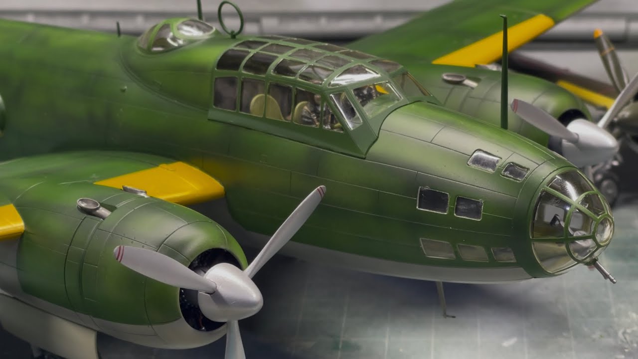 Tamiya Mitsubishi Isshikirikko type 11 G4M1 Betty 1/48 Scale Model Aircraft Full Built (no sound)
