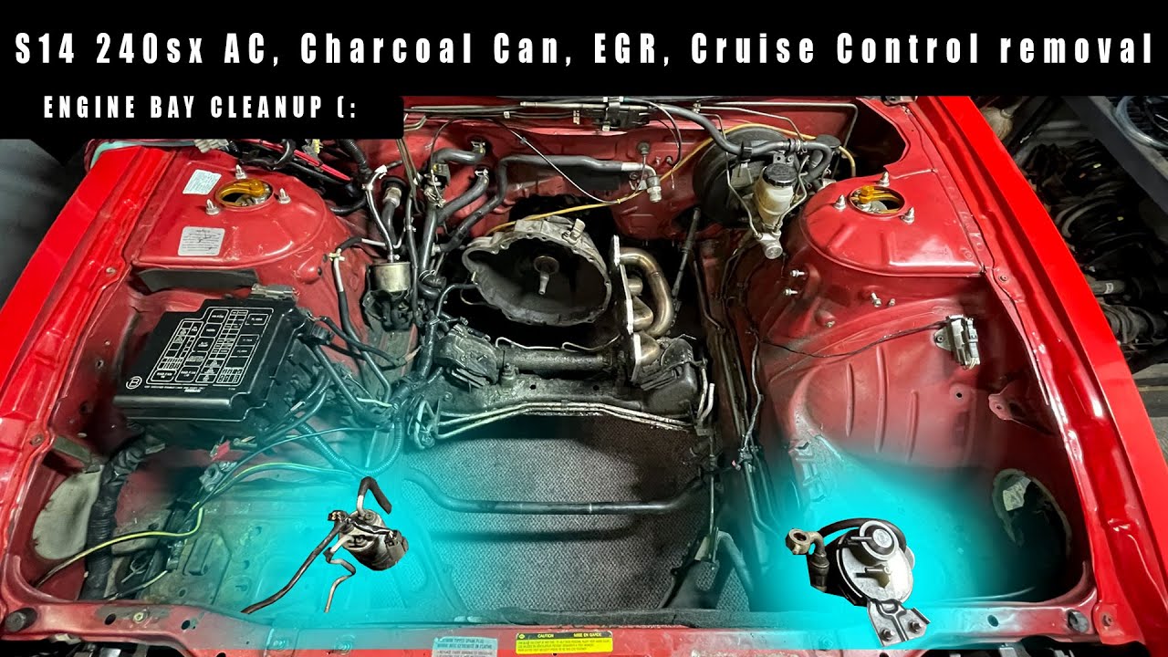S14 240sx AC, charcoal canister, EGR, cruise control removal