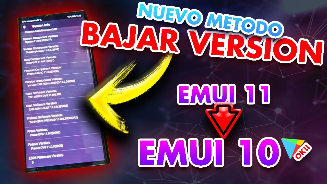 🚨🚨 BAJAR DE VERSION en HUAWEI (2021) para instalar la PLAY STORE