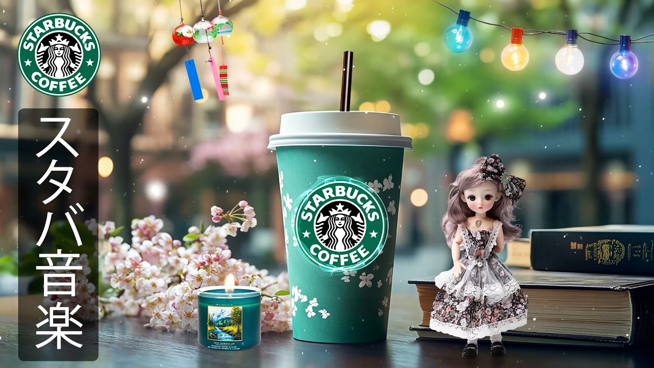 【途中広告なし】スタバ BGM - 春の朝に流れるスターバックスカフェミュージック、軽やかなジャズとボサノバが穏やかな空気を作り、集中力を高めながら仕事や勉強を快適に進められるポジティブモーニング音楽
