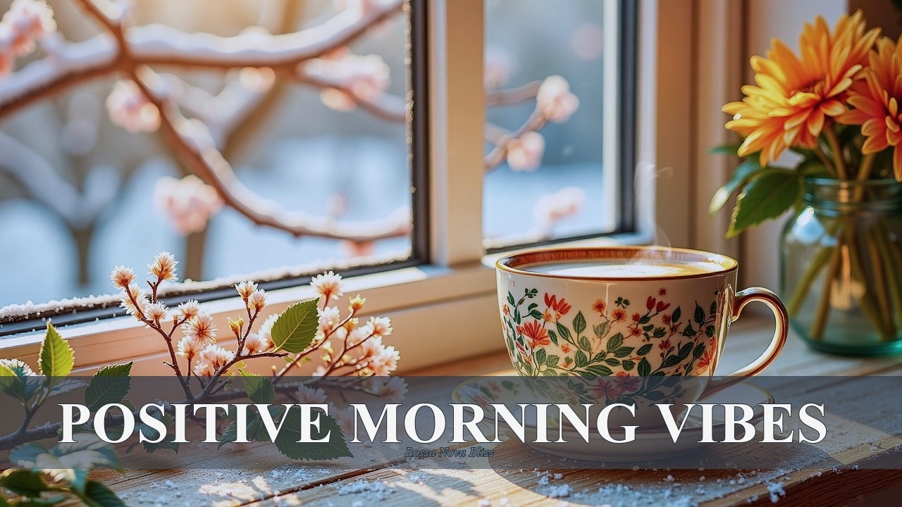 Positive Morning Vibes ☕ Gentle Coffee Jazz & Bossa Nova Piano for a Happy Start