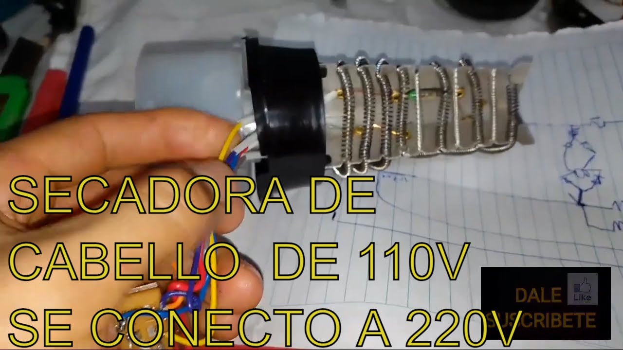 CONVERTIR SECADORA DE CABELLO   DE 110 A 220 V