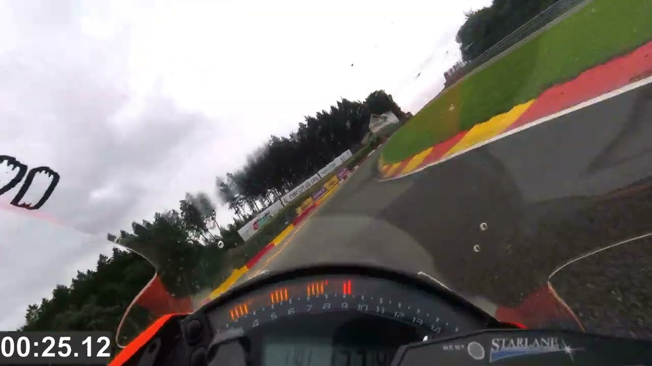 Spa Francorchamps - Kawasaki ZX10R - tours en 2'45