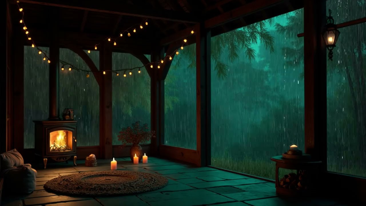 Quiet Rain and Thunder at Night | Peaceful Sounds for Deep Sleep and Calm