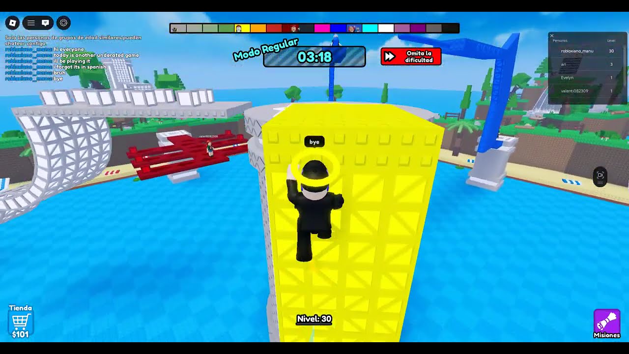 playing obby race