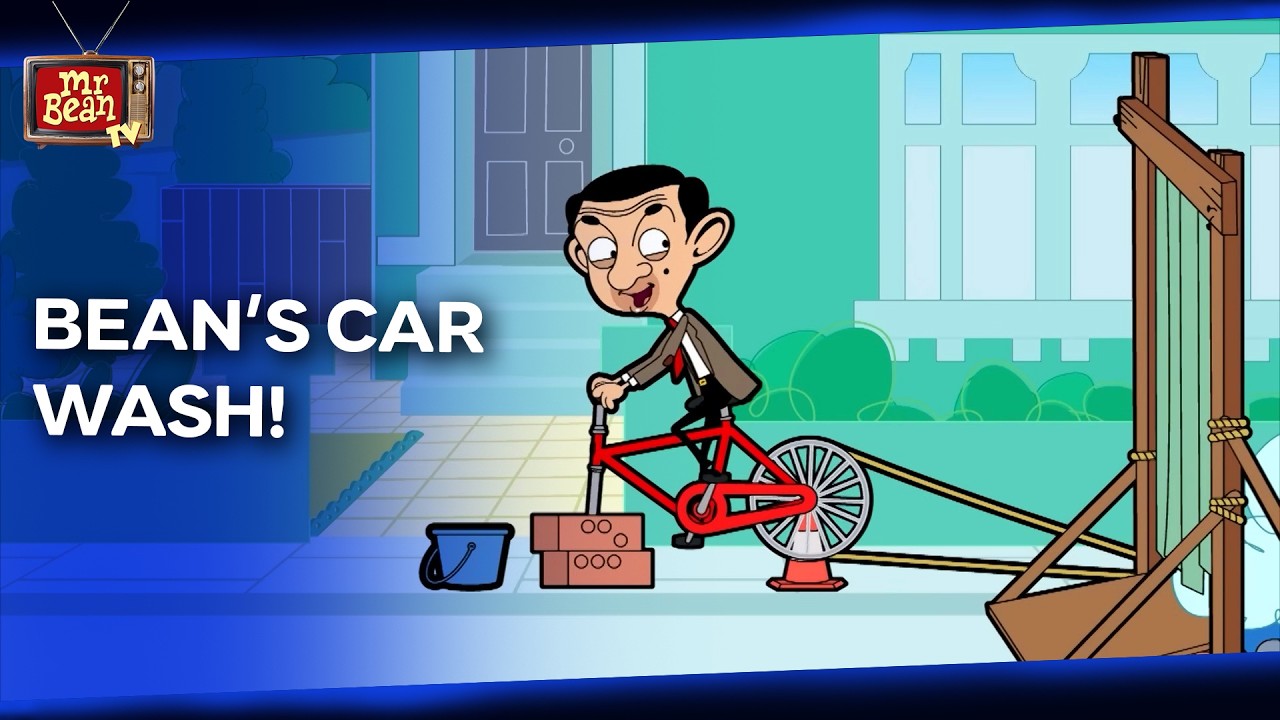 New Bean Invention: Bike-Powered Car Wash! | Mr Bean TV