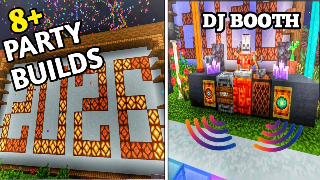 MINECRAFT || 8+ BEST NEW YEAR PARTY BUILD HACKS & BUILDS IDEAS.