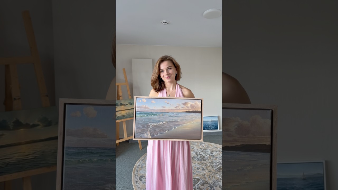 Soft Tides | Oil on linen, 20x12&rdquo;, available for purchase #oilpainting #art #sea #artwork #seabeach
