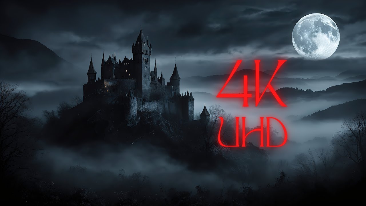 Silent 4K UHD TV Screensaver | 4K UHD TV Frame Art | Haunted Castle #screensaver #4k #tvbackground