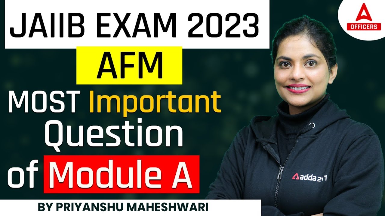 Most Important Question of AFM Module A | JAIIB AFM October 2023 Exam