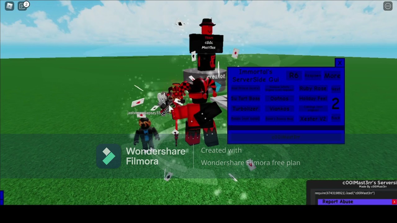 Roblox Serverside Script Showcase #20: Immortal SS Gui