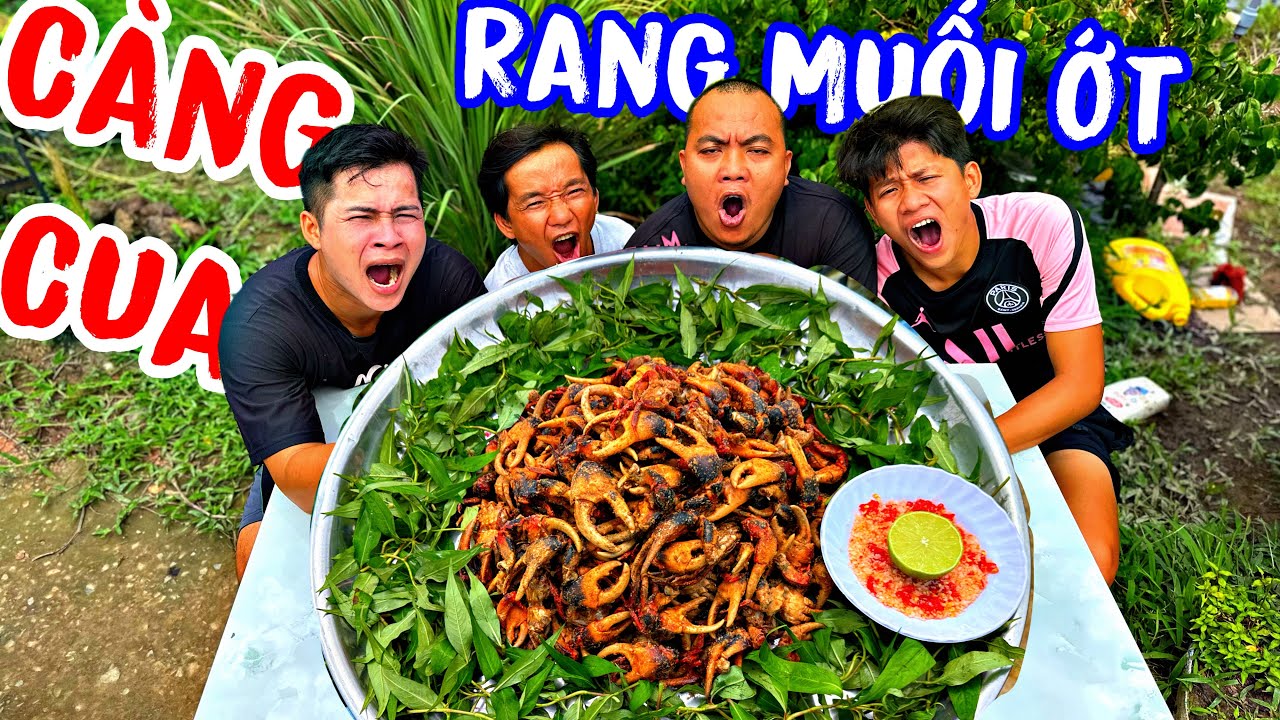 TXTV - Buổi Sáng Cùng Team Thánh Xàm Làm Càng Cua Đồng Rang Muối Ớt Cực Ngon