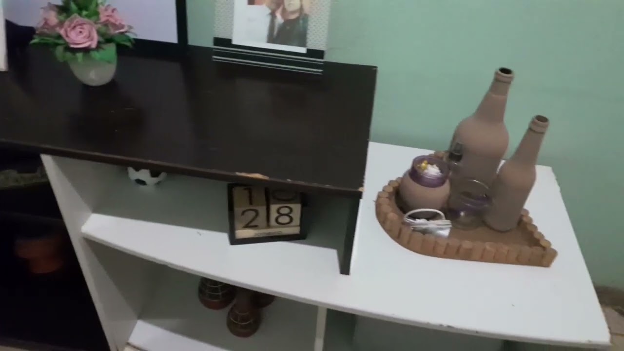 Organizando a casa as 7 horas da noite 