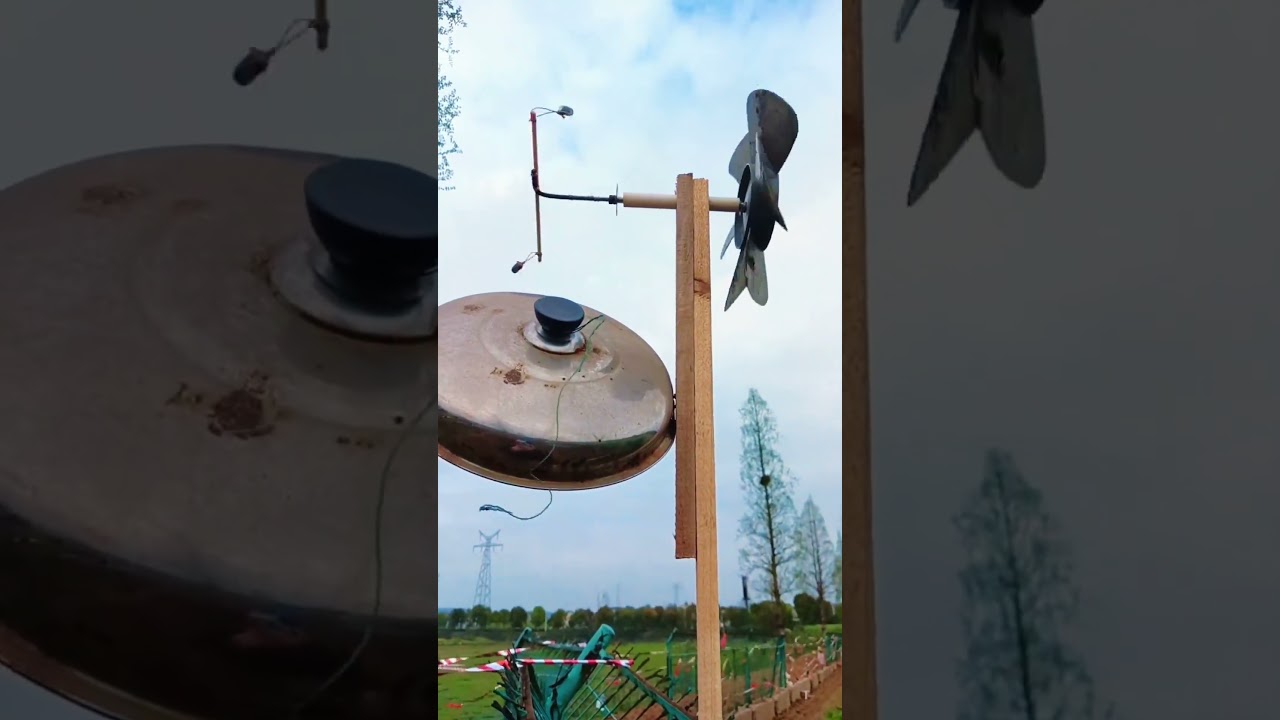 DIY Device that harnesses the wind to produce sound and scare birds away
