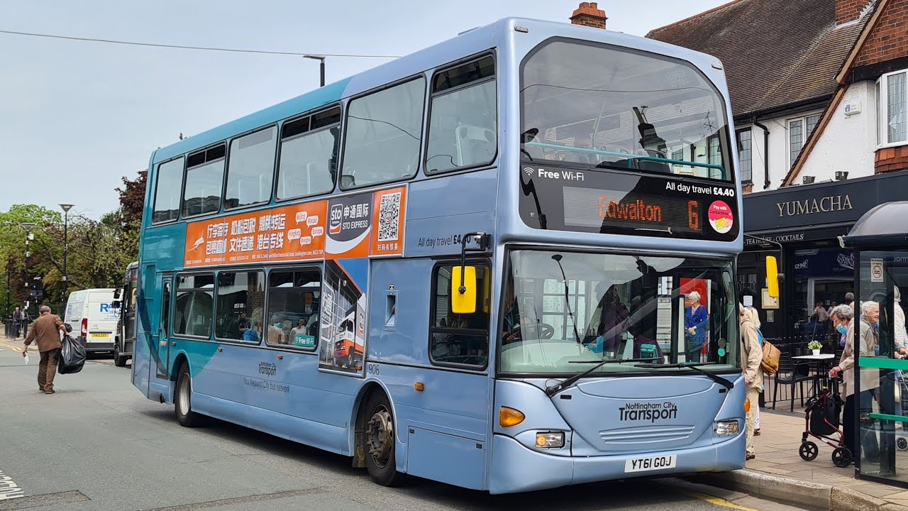 🚍*Beast* Nottingham City Transport 906 YT61 GOJ Scania on Service 6