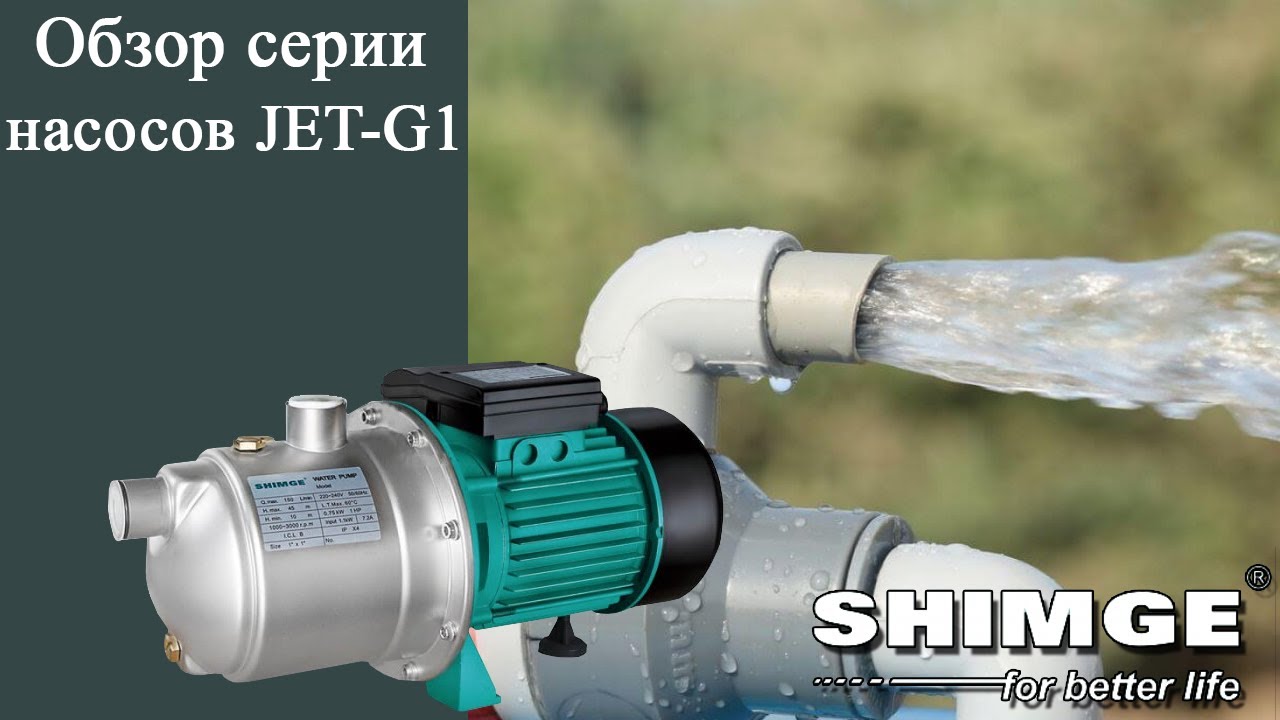 Shimge JET G1 — Видео Обзор Центробежного Самовсасывающего насоса