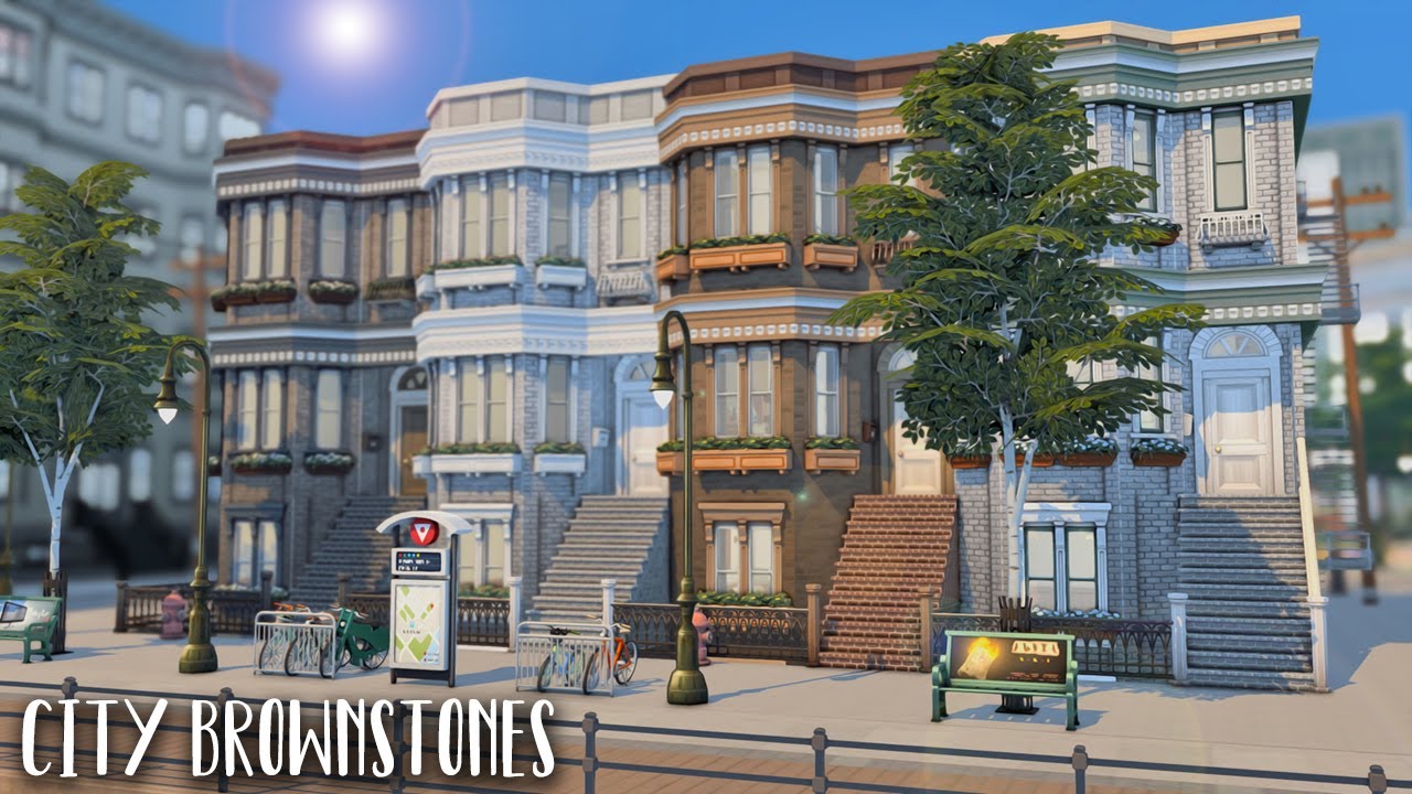 City Brownstone Apartments 🏙...(Sims 4 Speed Build)
