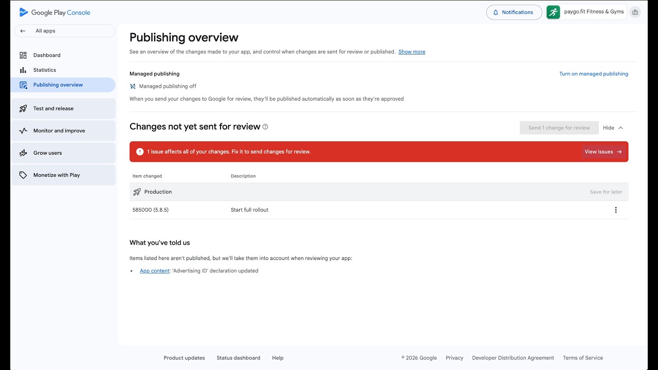 Google Play Console Policy issues - Not solved