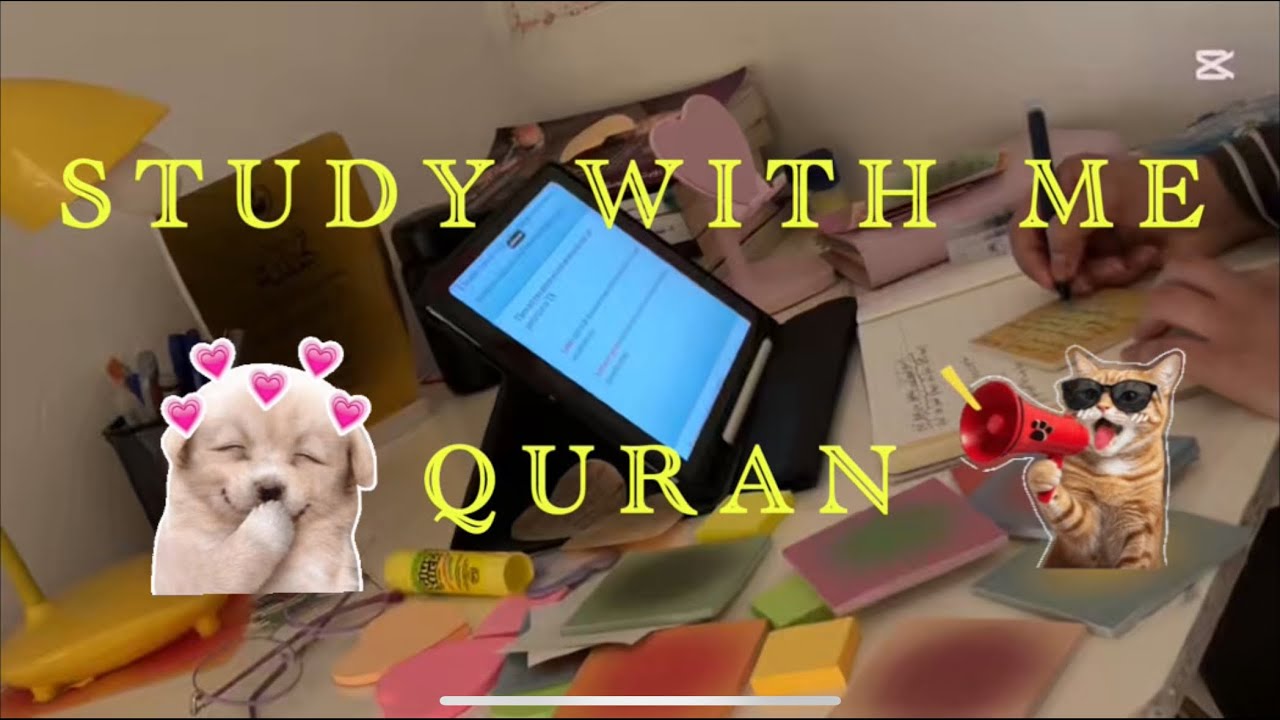 ادرس معي لمده ساعتين مع تلاوة القرآن الكريم | طالبة طب اسنان | study with me 🤍| 2 Hours 