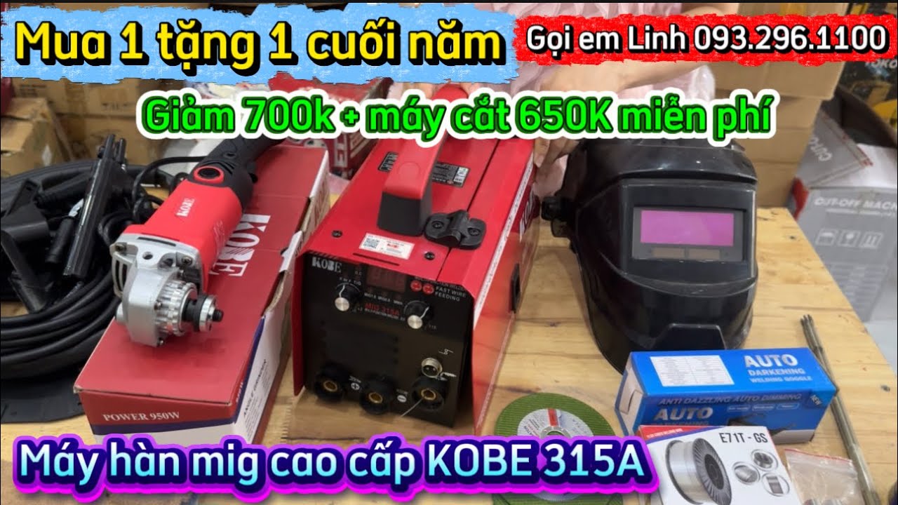 🔴DUY NHẤT THÁNG 12🔴TẶNG MÁY CẮT MIỄN PHÍ MUA MÁY HÀN MIG KOBE 315A ĐỜI MỚI SIÊU KHOẺ #kobe #mayhan