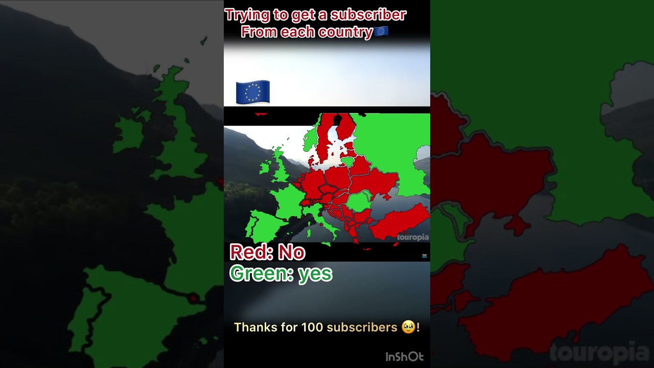 TRYING TO GET A SUBSCRIBER FROM EVERY COUNTRY ON EUROPE 🇪🇺 (thanks for 100 subs)