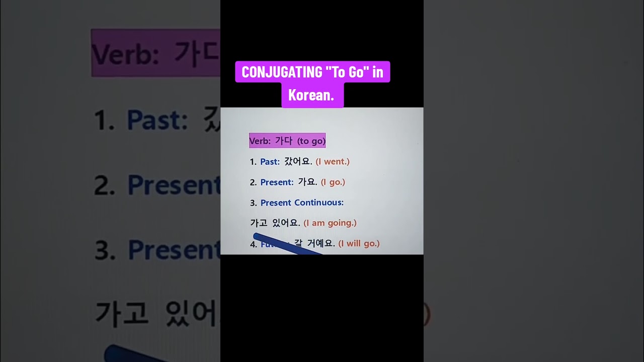 KOREAN VERBS 101: 