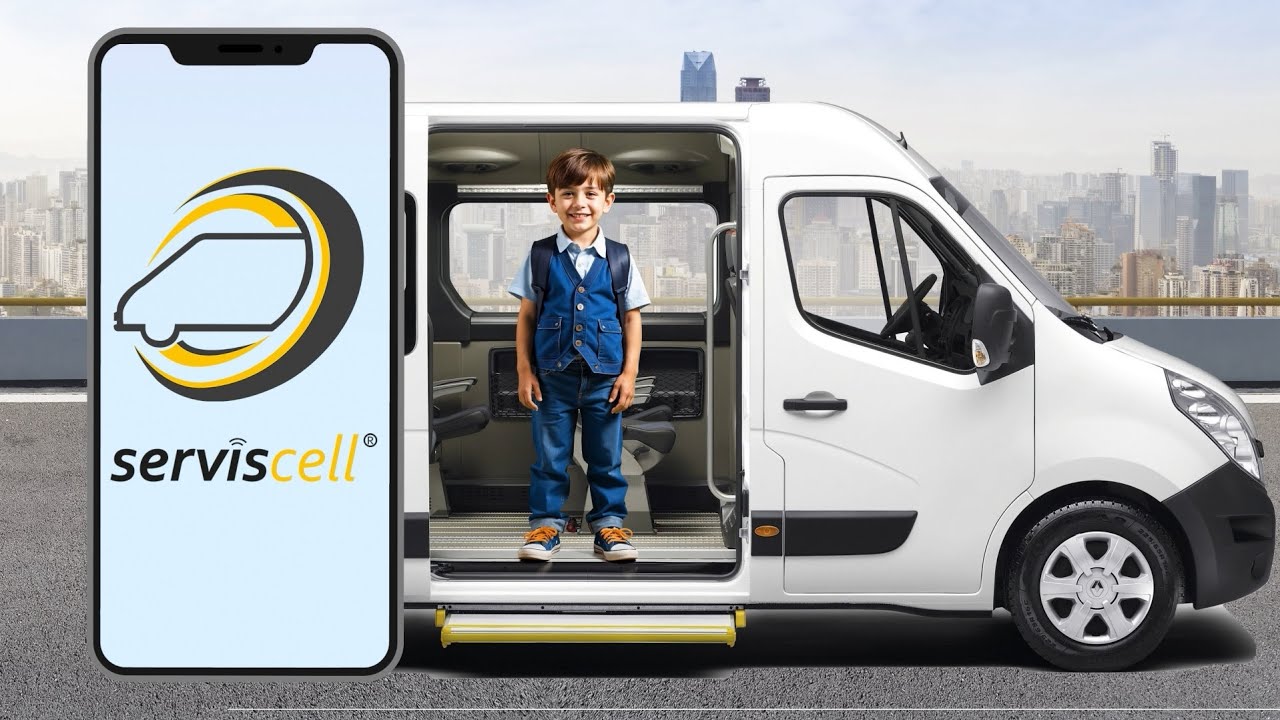 Çocuğunuzun Okul Yolculuğu Artık Güvende  📲 Serviscell ile Güvenli Servis Takibi! 🚍