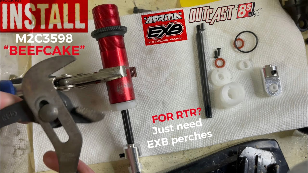 “INSTALL” M2C3598 “BEEFCAKE” 7mm ISB Shock Kit EXB; Evolution of Shock Rod Ends; Outcast8sRTR/EXB